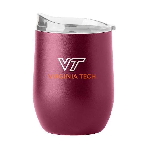 Logo Brands Virginia Tech 16oz Flipside Powder Coat Curved Beverage 235-S16PB-34 - main